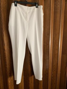 Classic White Tailored Straight-Leg Trousers